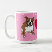 English Bulldog Valentinstag Kaffeetasse (Links)