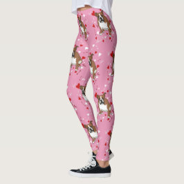 English Bulldog Valentinstag Leggings