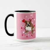 English Bulldog Valentinstag Tasse (Links)
