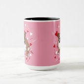 English Bulldog Valentinstag Tasse (Zentrum)