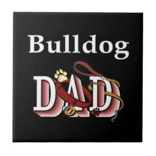 English Bulldog Vater Fliese