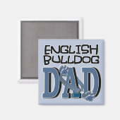 English Bulldog VATER Magnet (Vorderseite/Rückseite)