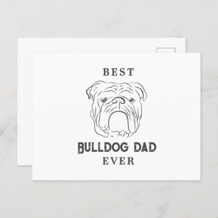 English Bulldog Vater Vatertagskarte Postkarte