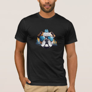 English Bulldog Vector Art Animal Modern Urban Hau T-Shirt