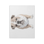 English Bulldog Vector Art mit lebhaften Farben Notizblock (Rotiert)