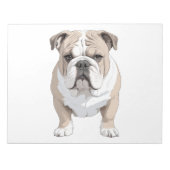 English Bulldog Vector Art mit lebhaften Farben Notizblock (Vorderseite)