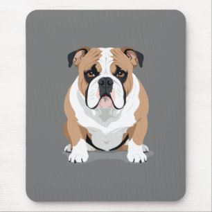 English Bulldog Vector Art Mousepad