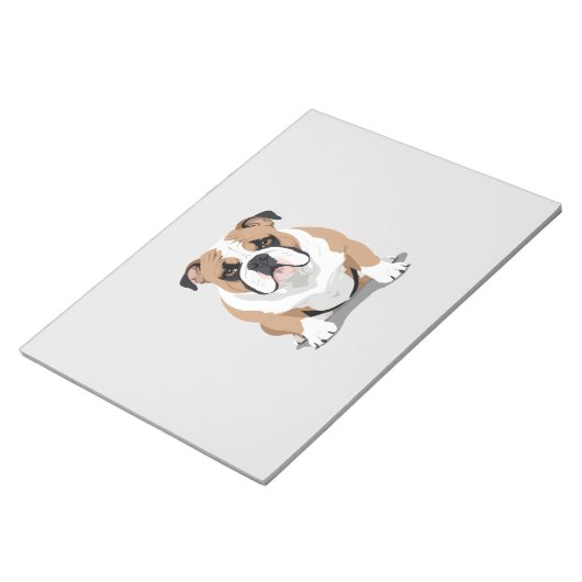 English Bulldog Vector Art Notizblock (angewinkelt)