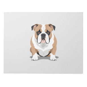 English Bulldog Vector Art Notizblock
