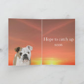 English Bulldog "Vermisst You" Karte (Innenseite)