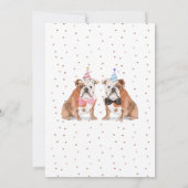 English Bulldog Wedding Dogs Einladung (Rückseite)