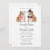 English Bulldog Wedding Dogs Einladung (Vorne/Hinten)