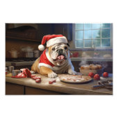 English Bulldog Weihnachtskekse Urlaub Fotodruck (Vorne)