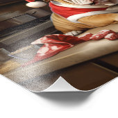 English Bulldog Weihnachtskekse Urlaub Fotodruck (Ecke)