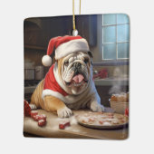 English Bulldog Weihnachtskekse Urlaub Keramikornament (Links)