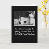 English Bulldog Welppy Birthday Card Karte (Gelbe Blume)