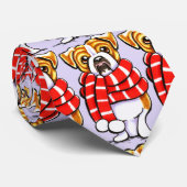 English Bulldog Winter Scarf - benutzerdefinierte  Krawatte (Gerollt)