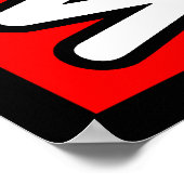 English Bulldog WOOF Poster (Ecke)