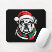 English Bulldog Xmas Santa Hat F Christmas Costume Mousepad (Mit Mouse)