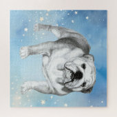 English Bulldog zeichnend Puzzle (Horizontal)