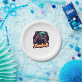 English Bulldog Zombie Dog Halloween Essential T-S Pappteller (Party)