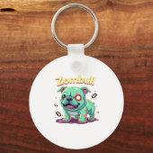 English Bulldog Zombie Dog Halloween Essential T-S Schlüsselanhänger (Vorderseite)