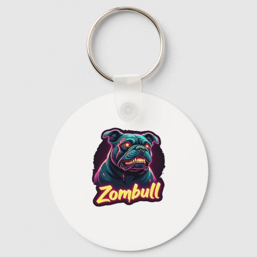 English Bulldog Zombie Dog Halloween Essential T-S Schlüsselanhänger (Vorderseite)