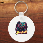 English Bulldog Zombie Dog Halloween Essential T-S Schlüsselanhänger (Vorderseite)