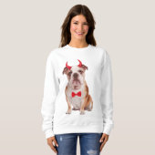English Bulldog zu Halloween Sweatshirt (Vorne ganz)