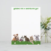 English Bulldogs and Cats Stationery (Stehend Vorderseite)