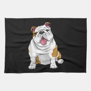 English Bulldogs Awesome Funny Bulldog Pups Dogs Geschirrtuch