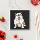English Bulldogs Awesome Funny Bulldog Pups Dogs Serviette (Beispiel)