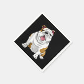 English Bulldogs Awesome Funny Bulldog Pups Dogs Serviette (Ecke)