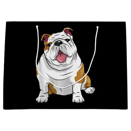 English Bulldogs Phantastisch Funny Bulldog Hunde Große Geschenktüte (Vorderseite)