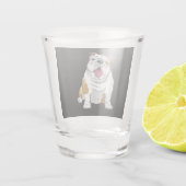 English Bulldogs Phantastisch Funny Bulldog Hunde  Schnapsglas (Rückseite)