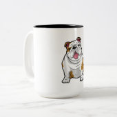 ENGLISH BULLDOGS Phantastisch Funny Bulldog Hunde Zweifarbige Tasse (Vorderseite Links)
