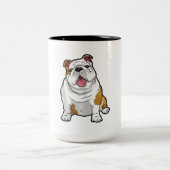 ENGLISH BULLDOGS Phantastisch Funny Bulldog Hunde Zweifarbige Tasse (Mittel)
