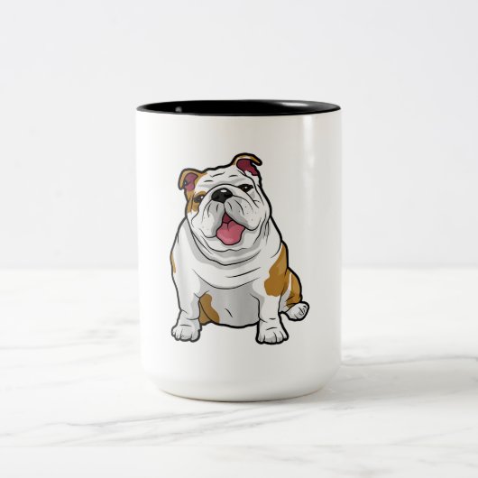 ENGLISH BULLDOGS Phantastisch Funny Bulldog Hunde Zweifarbige Tasse (Mittel)