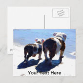 English Bulldogs Postkarte (Vorne/Hinten)