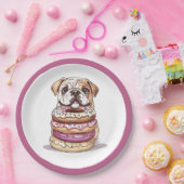 English Bulldogs Sprinkled Donuts Pappteller (Party)