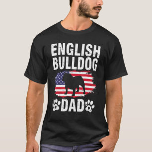 English Bulldogs Vater Happy Vatertag Hunde Daddy T-Shirt