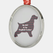 English Cocker BESTE FREUNDIN Silbernes Ornament (Links)