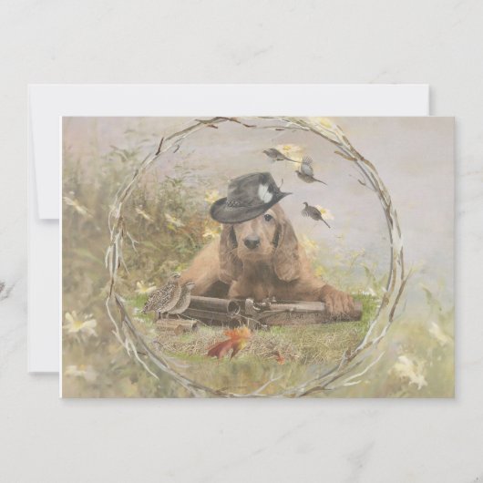 English Cocker Spanel Dankeskarte (Vorderseite)