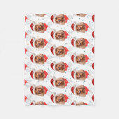 English Cocker Spanel Dog Breed Christmas Fleecedecke (Vorderseite)