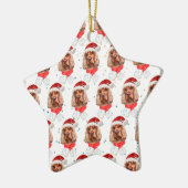 English Cocker Spanel Dog Breed Christmas Keramik Ornament (Links)