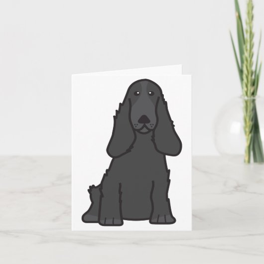 English Cocker Spanel Dog Cartoon Karte (Vorderseite)