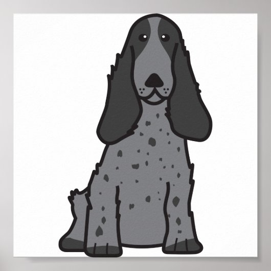 English Cocker Spanel Dog Cartoon Poster (Vorne)
