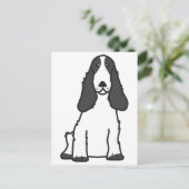 English Cocker Spanel Dog Cartoon Postkarte (Stehend Vorderseite)