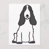 English Cocker Spanel Dog Cartoon Postkarte (Vorderseite)