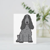 English Cocker Spanel Dog Cartoon Postkarte (Stehend Vorderseite)